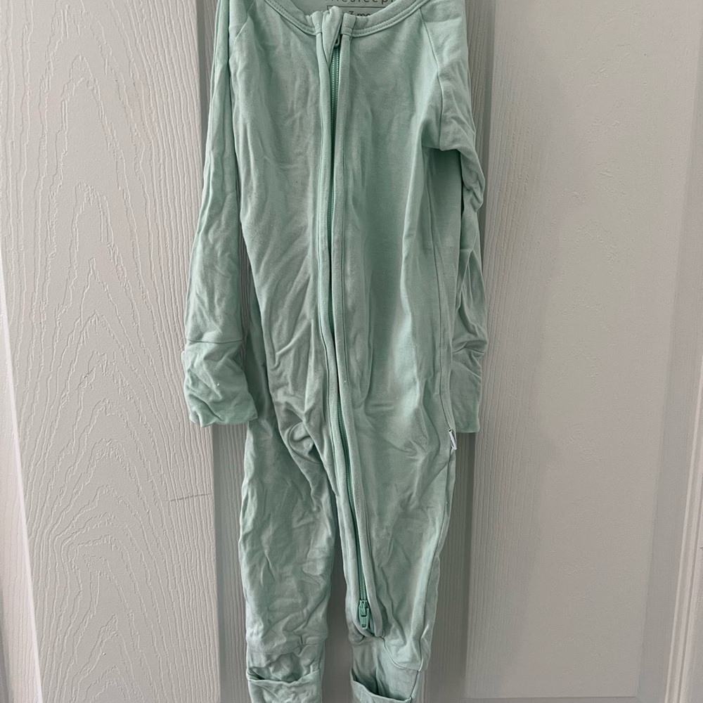 Little Sleepies Light Green Zip-Up Outfit